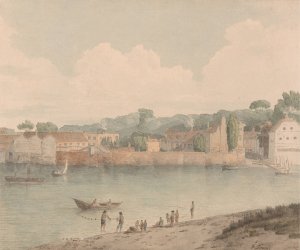 Vauxhall Stairs, from Millbank, July 5, 1797 by Francis Towne Oil Painting