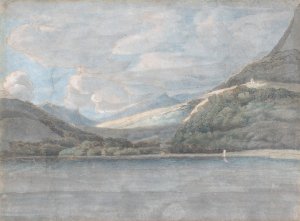 View of Lake Como by Francis Towne Oil Painting