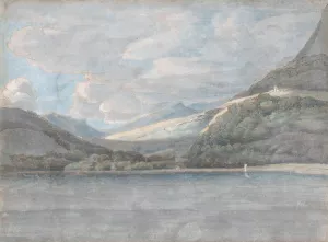 View of Lake Como by Francis Towne Oil Painting