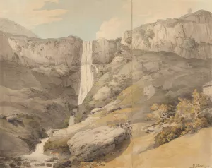 View of the Rhydaer by Francis Towne Oil Painting