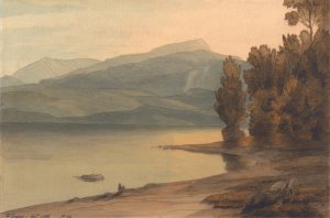 Windermere at Sunset by Francis Towne Oil Painting