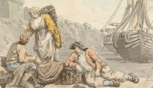 Fisherfolk with Baskets and Nets by Francis Wheatley Oil Painting