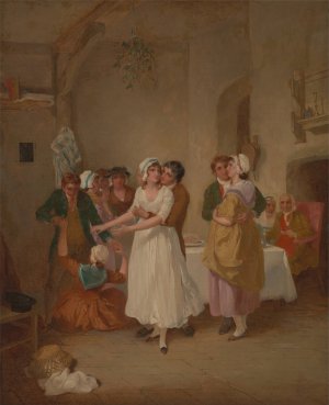The Mistletoe Bough by Francis Wheatley Oil Painting