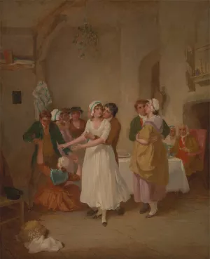 The Mistletoe Bough by Francis Wheatley Oil Painting
