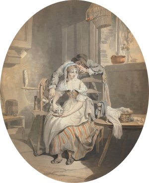 The Rustic Lover by Francis Wheatley Oil Painting