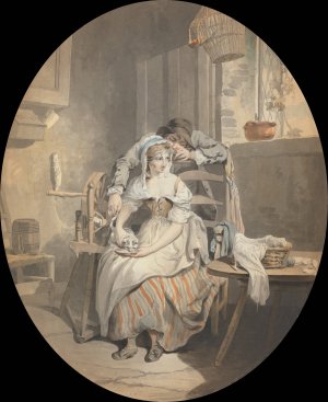 The Rustic Lover by Francis Wheatley Oil Painting