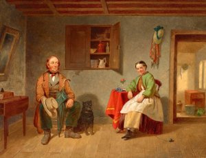 Barking Up the Wrong Tree by Francis William Edmonds Oil Painting