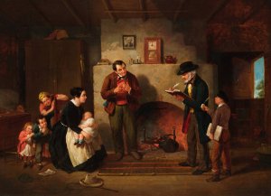 Taking the Census by Francis William Edmonds Oil Painting