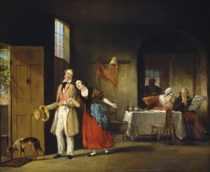 The Bashful Cousin by Francis William Edmonds Oil Painting