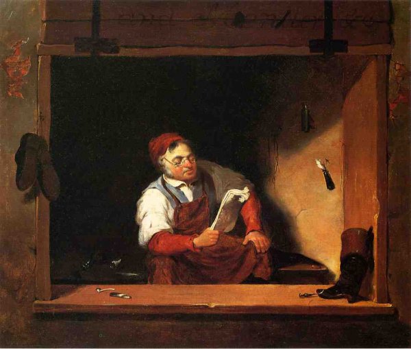 The Cobbler by Francis William Edmonds - Hand-Painted Oil Painting Reproduction