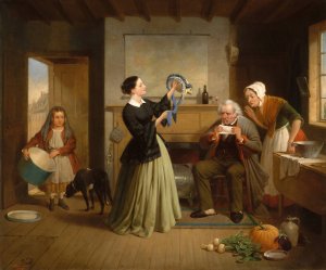 The New Bonnet by Francis William Edmonds Oil Painting