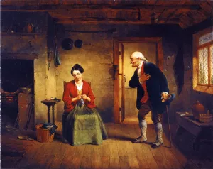 The Rejected Suitor by Francis William Edmonds Oil Painting