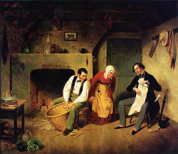The Speculator by Francis William Edmonds - Hand-Painted Oil Painting Reproduction