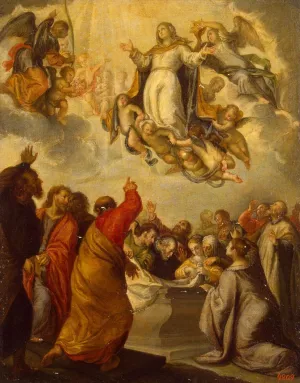 Assumption of the Virgin painting by Francisco Camilo