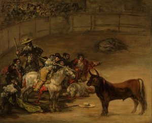 Bullfight, Suerte de Varas by Francisco De Goya Oil Painting