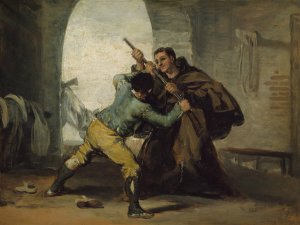 Friar Pedro Wrests the Gun from El Maragato by Francisco De Goya Oil Painting