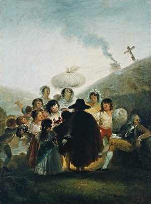 Le Marchand De Marionnettes by Francisco De Goya Oil Painting