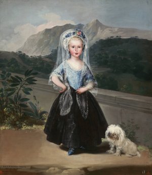 Maria Teresa de Borbon y Vallabriga,later Condesa de Chinchon by Francisco De Goya Oil Painting