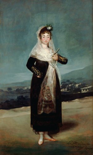 Portrait of the Marquesa de Santiago by Francisco De Goya Oil Painting