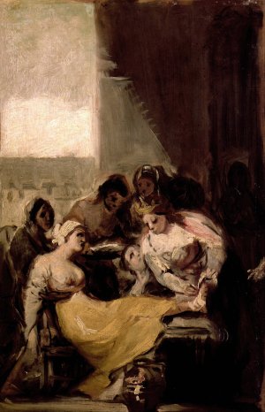 Saint Isabel of Portugal Healing the Wounds of a Sick Woman by Francisco De Goya Oil Painting