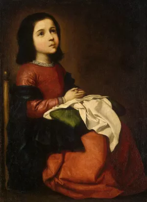 Childhood of the Virgin painting by Francisco De Zurbaran