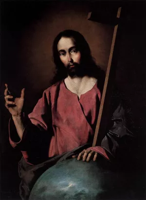 Christ Blessing by Francisco De Zurbaran - Oil Painting Reproduction