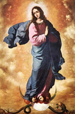 Immaculate Conception painting by Francisco De Zurbaran