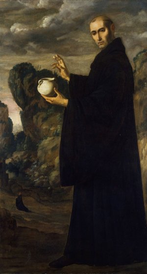 Saint Benedict by Francisco De Zurbaran Oil Painting
