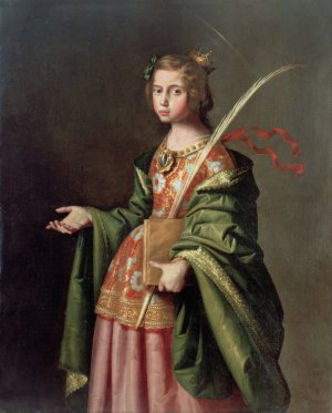 Saint Elizabeth Of Thuringia by Francisco De Zurbaran Oil Painting