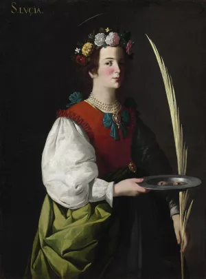 Saint Lucy by Francisco De Zurbaran Oil Painting
