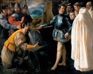 Saint Peter Nolasco Recovering the Image of the Virgin by Francisco De Zurbaran Oil Painting