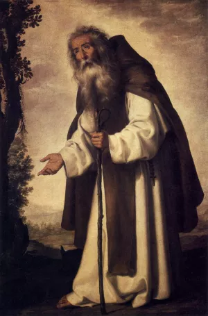 St Anthony Abbot painting by Francisco De Zurbaran