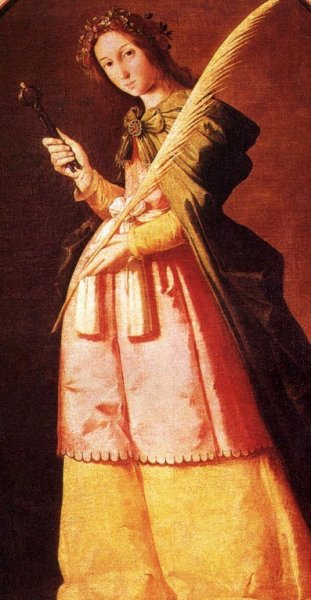 Main Product Photo of St. Apollonia Painting by Francisco De Zurbaran