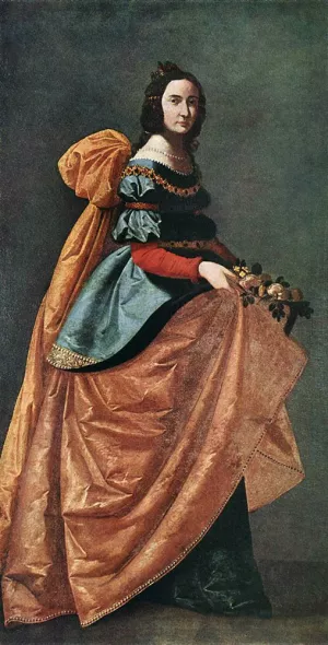 St Casilda of Burgos Oil painting by Francisco De Zurbaran