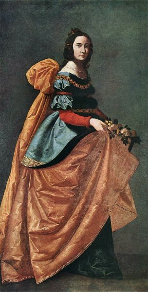 St Casilda of Burgos by Francisco De Zurbaran - Hand-Painted Oil Painting Reproduction