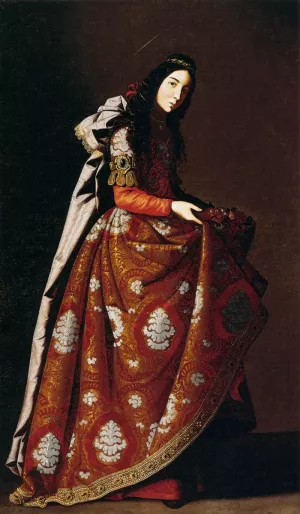 St Casilda painting by Francisco De Zurbaran