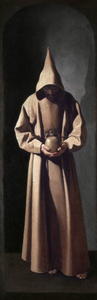 St. Francis Contemplating a Skull by Francisco De Zurbaran Oil Painting