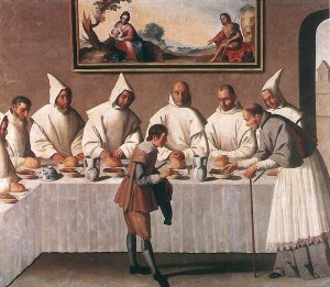 St Hugo of Grenoble in the Carthusian Refectory