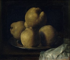 Still Life With Dish Of Quince by Francisco De Zurbaran Oil Painting