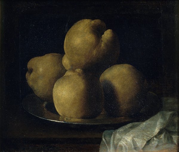 Still Life With Dish Of Quince  by Francisco De Zurbaran - Hand-Painted Oil Painting Reproduction