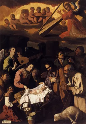 The Adoration of the Shepherds by Francisco De Zurbaran - Oil Painting Reproduction