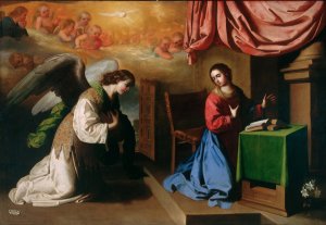 The Annunciation by Francisco De Zurbaran Oil Painting