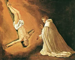 The Apparition of the Apostle St Peter to St Peter of Nolasco Oil painting by Francisco De Zurbaran
