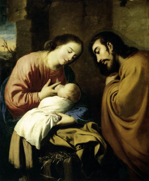 The Holy Family by Francisco De Zurbaran - Hand-Painted Oil Painting Reproduction