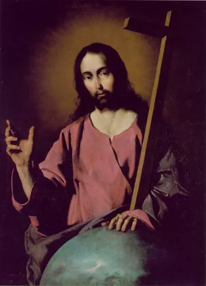 The Savior Blessing by Francisco De Zurbaran - Oil Painting Reproduction
