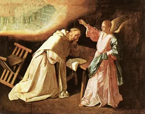 The Vision of St Peter of Nolasco by Francisco De Zurbaran - Oil Painting Reproduction