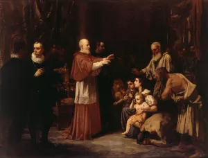 El Beato Juan de Ribera en la Expulsion de los Moriscos by Francisco Domingo Marques - Oil Painting Reproduction