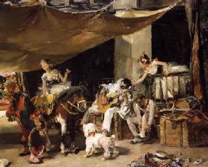 El Saltimbanqui by Francisco Domingo Marques - Oil Painting Reproduction