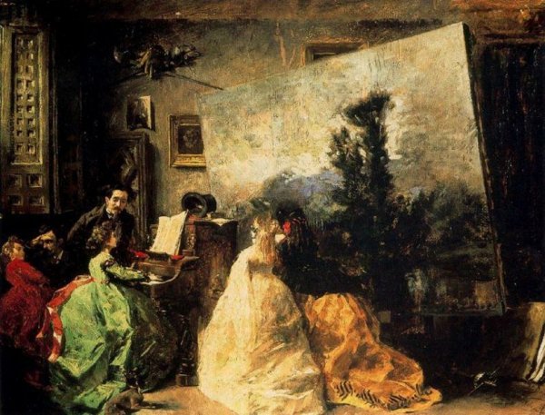 Escena en el Taller by Francisco Domingo Marques - Hand-Painted Oil Painting Reproduction