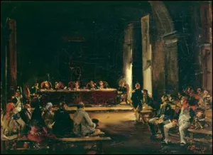 Escena Interior by Francisco Domingo Marques - Oil Painting Reproduction